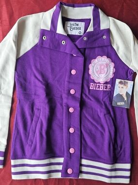 Justin Bieber Vintage Jacket Believe Tour Varsity Letterman Jacket AdultMed RARE